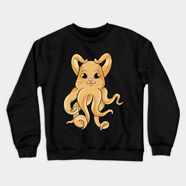 Octopus with 8 Arms as Cat Crewneck Sweatshirt by Markus Schnabel